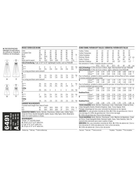 Patron New Look 6491 - Robe d'été