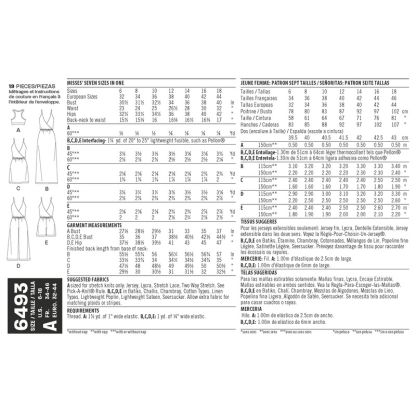 Patron New Look 6493 - Combishort et combipantalon 2