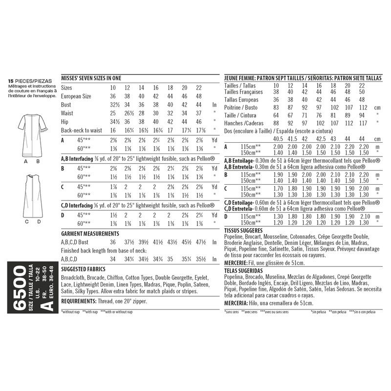 Patron New Look 6500 - Robe