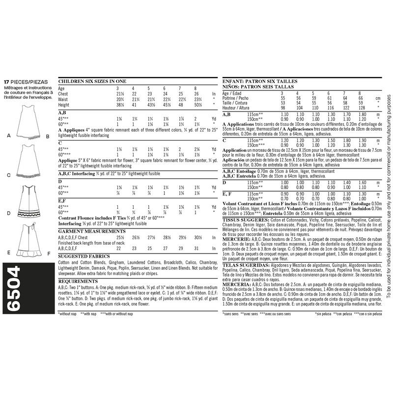 Patron New Look 6504 -Robes