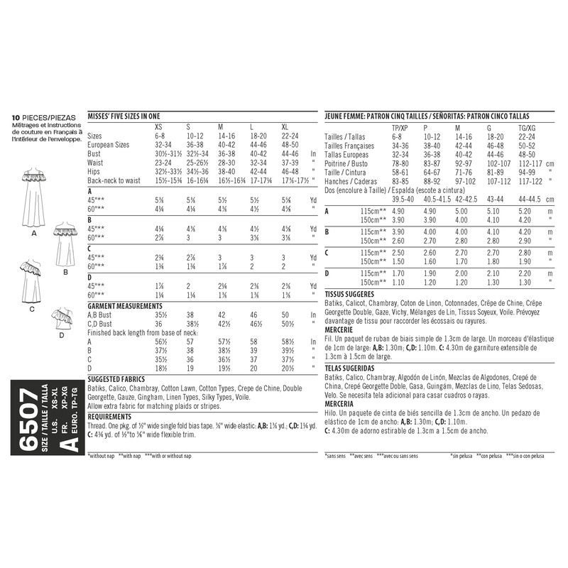 Patron New Look 6507 - Robe