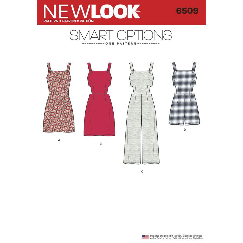 Patron New Look 6509 - Combi - short et combi - pantalon