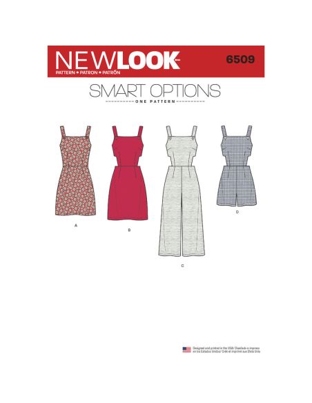 Patron New Look 6509 - Combi - short et combi - pantalon