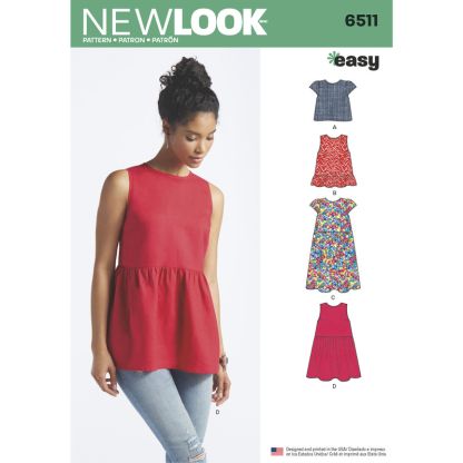 Patron New Look 6511 - Blouse et tunique
