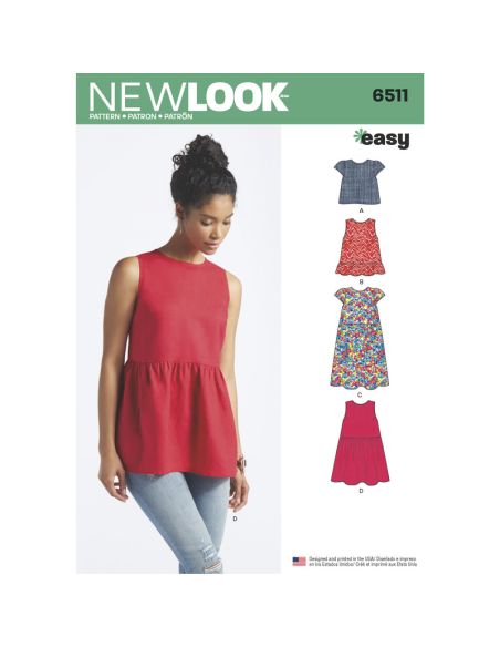 Patron New Look 6511 - Blouse et tunique