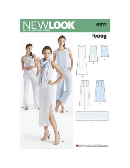 Patron New Look 6517 - Ensemble pour dames