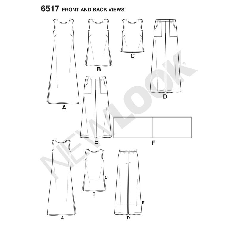 Patron New Look 6517 - Ensemble pour dames