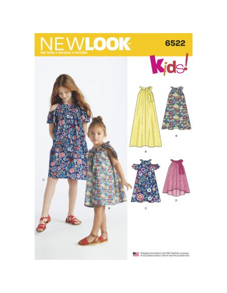 Patron New Look 6522 - Robe fillette