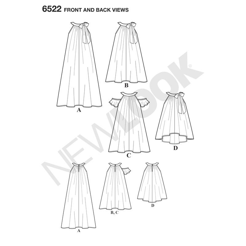 Patron New Look 6522 - Robe fillette
