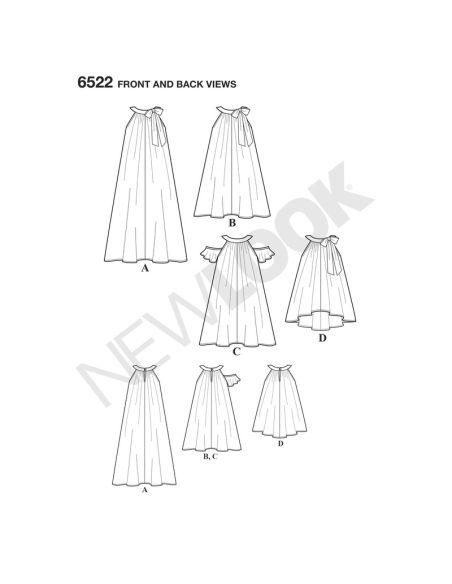 Patron New Look 6522 - Robe fillette