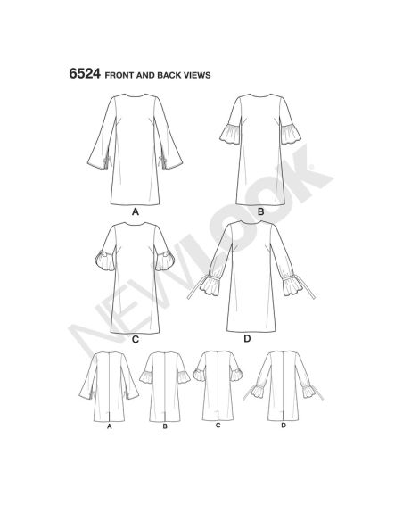 Patron New Look 6524 - Robe