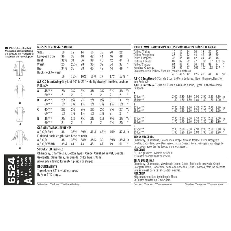 Patron New Look 6524 - Robe