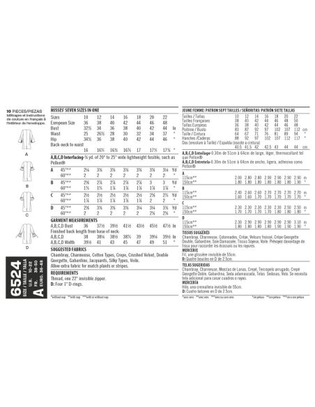 Patron New Look 6524 - Robe