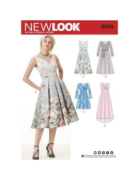 Patron New Look 6526 - Robe