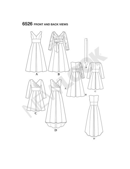 Patron New Look 6526 - Robe