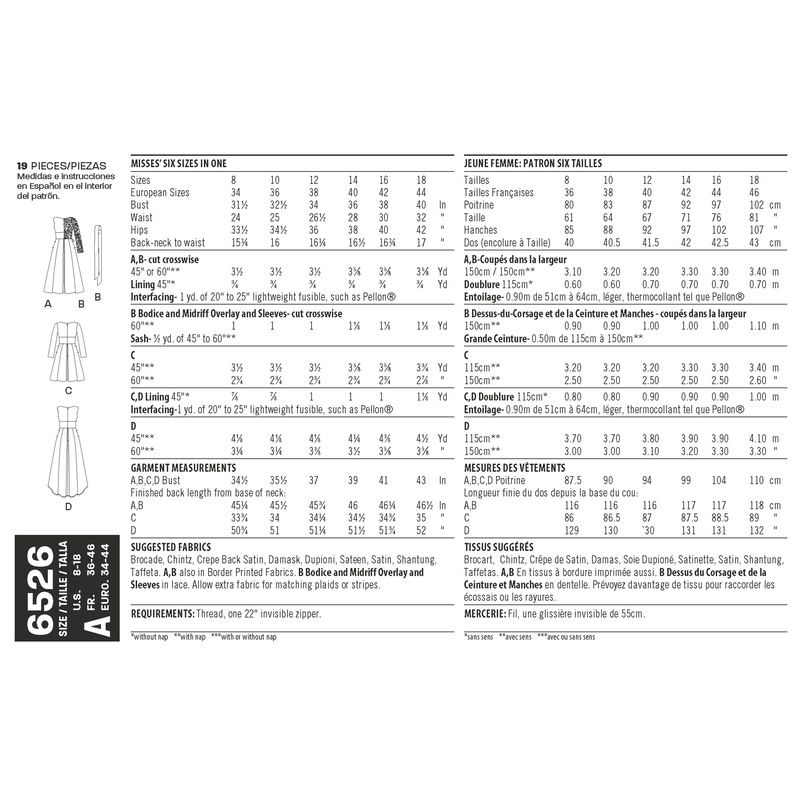 Patron New Look 6526 - Robe