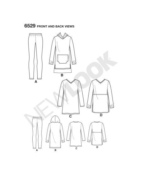 Patron New Look 6529 - Ensemble pour dames