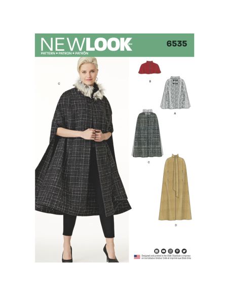 Patron New Look 6535 - Veste et manteau