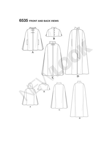 Patron New Look 6535 - Veste et manteau