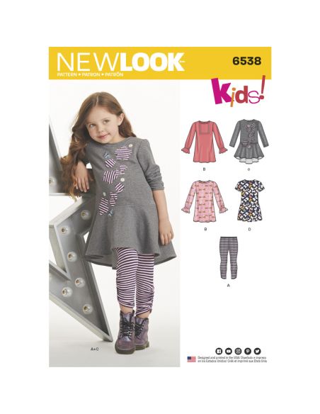 Patron New Look 6538 - Ensemble pour fillette