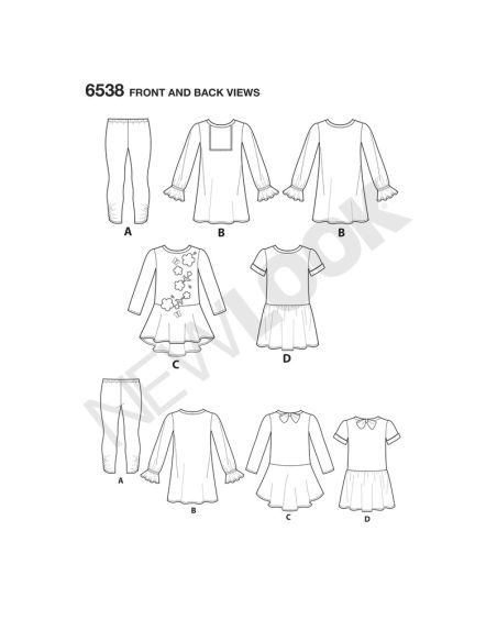 Patron New Look 6538 - Ensemble pour fillette