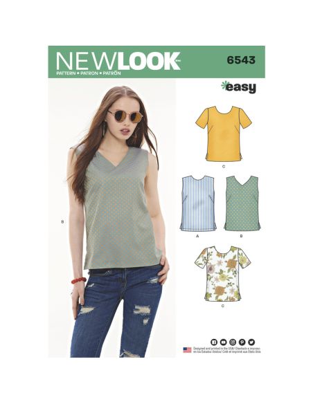 Patron New Look 6543 - Haut