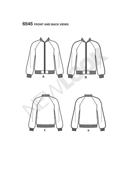 Patron New Look 6545 - Veste