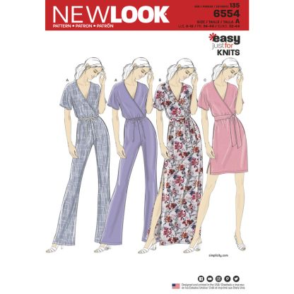 Patron New Look 6554 - Robe ou combinaison