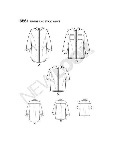 Patron New Look 6561 - Chemisier
