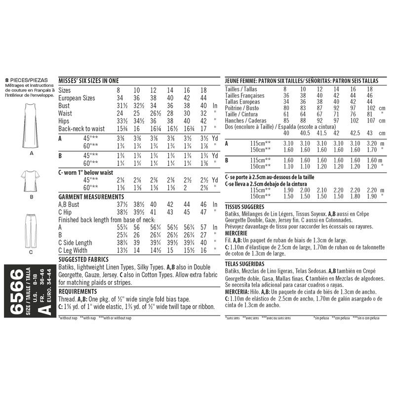 Patron New Look 656 - Ensemble dame