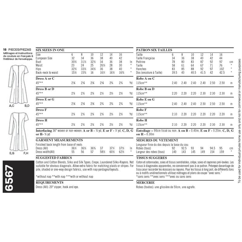 Patron New Look 6567 - Robe