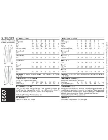 Patron New Look 6567 - Robe