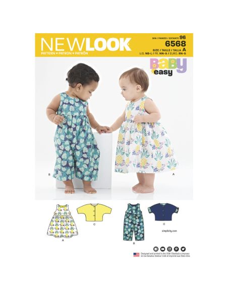 Patron New Look 6568 - Ensemble bébé