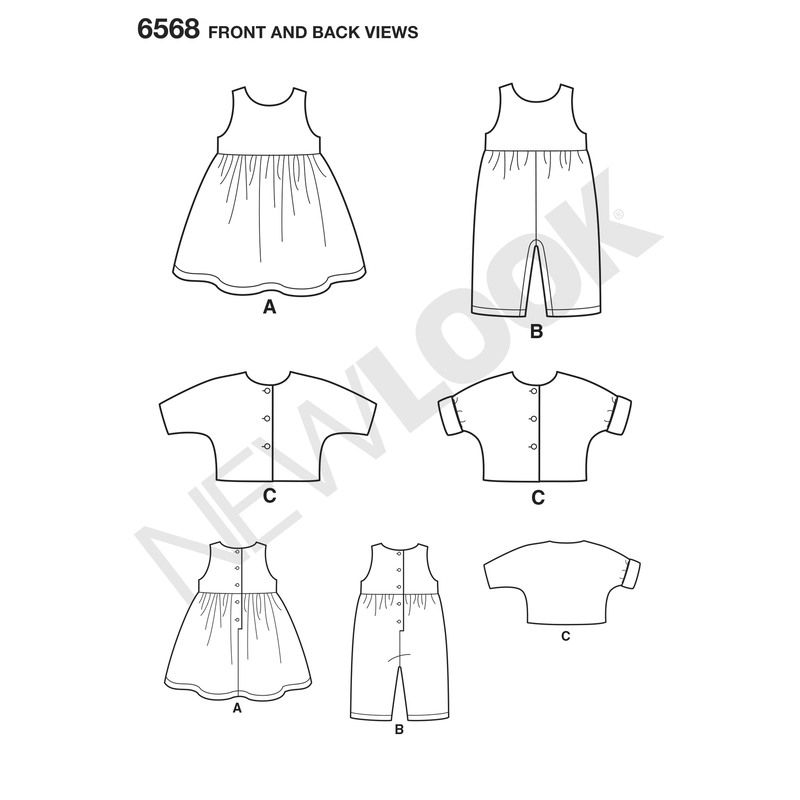 Patron New Look 6568 - Ensemble bébé