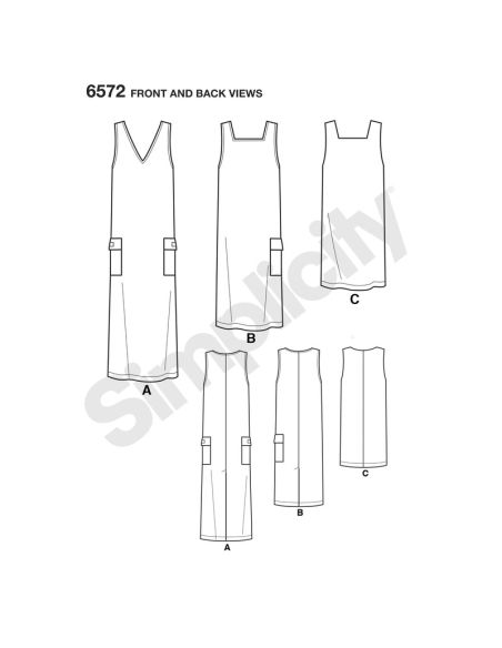 Patron New Look 6572 - Robe