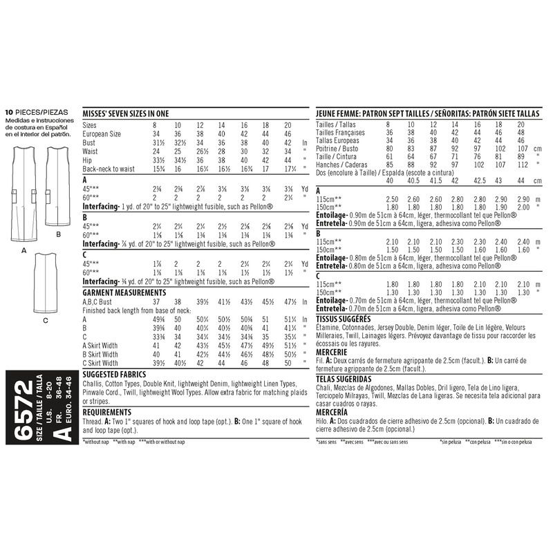 Patron New Look 6572 - Robe