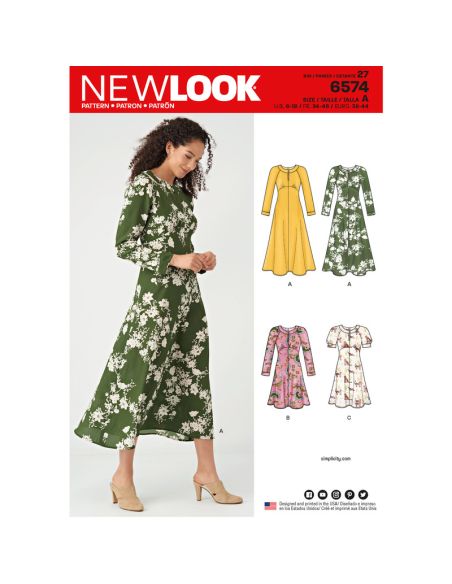 Patron New Look 6574 - Robe