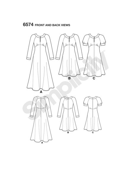 Patron New Look 6574 - Robe