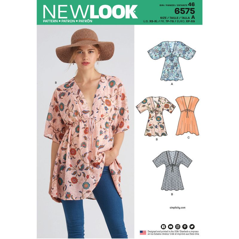 Patron New Look 6575 - Tunique