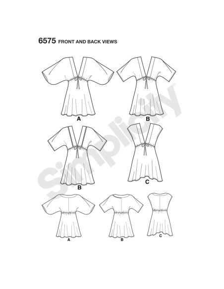 Patron New Look 6575 - Tunique