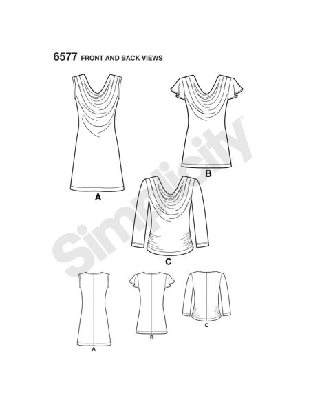 Patron New Look 6577 - Tunique et Tee-Shirt