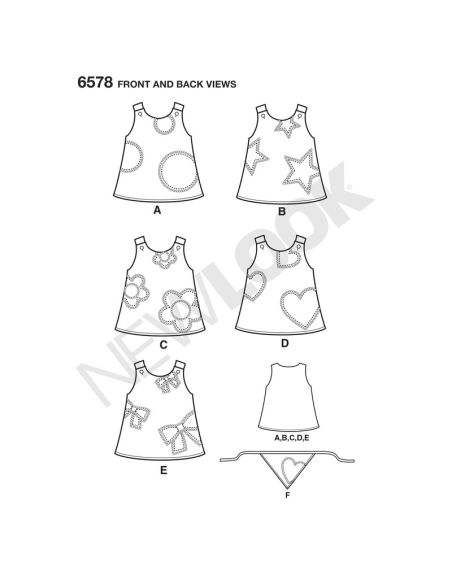 Patron New Look 6578 - Robe et bandana