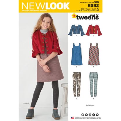 Patron New Look 6592 - Ensemble pour filles