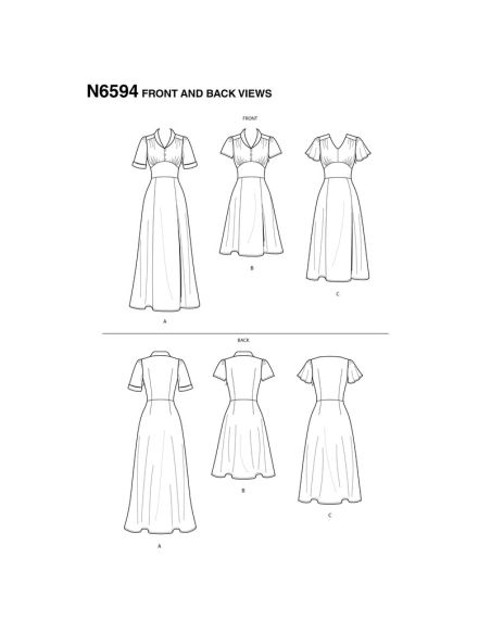 Patron New Look 6594 - Robe