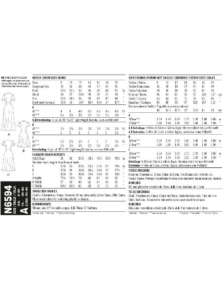 Patron New Look 6594 - Robe