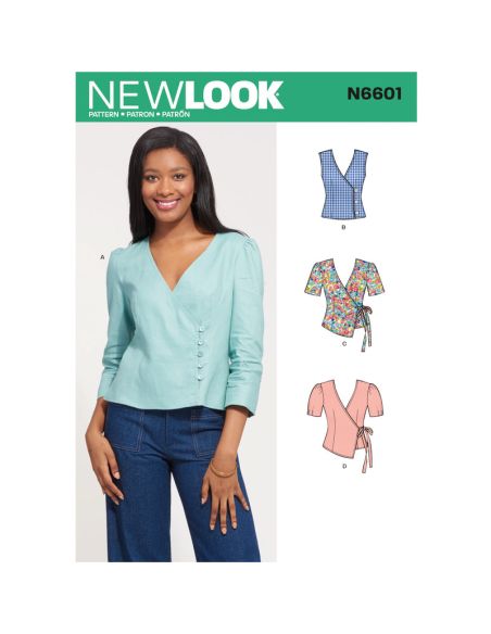 Patron New Look 6601 - Haut en cache cœur