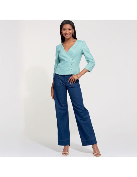 Patron New Look 6601 - Haut en cache cœur