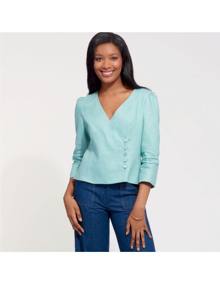 Patron New Look 6601 - Haut en cache cœur