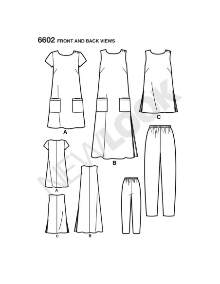 Patron New Look 6602 - Robe