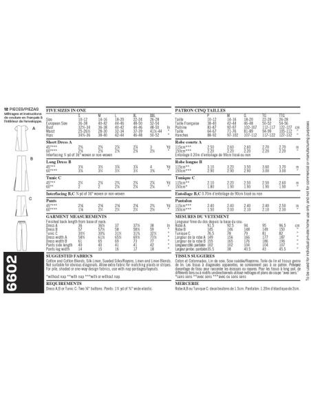 Patron New Look 6602 - Robe